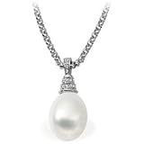 18K White Gold Paspaley South Sea Cultured Pearl and Diamond Pendant - 13.00mm