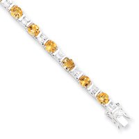 Sterling Silver Citrine Bracelet by Abacus
