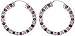 Silver Earrings Made of Garnet and Amethyst Gemstone 1.75 " (erg006)