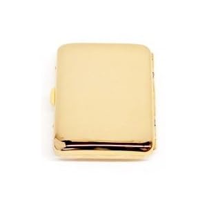 Outer Rebel Fashion Flasks and Smoking Accessories- High Gloss Goldtone Stainless Steel Cigarette...
