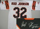 Rudi Johnson Signed Cincinnati Bengals Prostyle Jersey