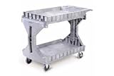 Akro-Mils Two-In-One Plastic Stock  Utility Procart 45 L X 24 W Gray