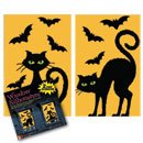 Cats and Bats Window Silhouettes