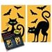 Amscan 27282 5' Cats & Bats Giant Window Silhouette 2 count