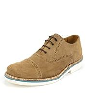 Suede Leather Lace Up Brogue Shoes