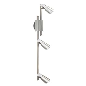 Eglo 87936A Skip, Brushed Aluminum and Chrome, 3-Light Track Light Fixture by Eglo