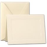 Ecruwhite Triple Panel Large Note Cards