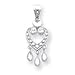 14k White Gold Solid Diamond-cut Fancy Dangle 14k White Gold Solid Diamond-cut Fancy Dangle