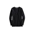 Women's Regular Long Sleeve Rib V-Neck Cardigan