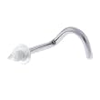 Clear MARBLE CONE Nose Ring