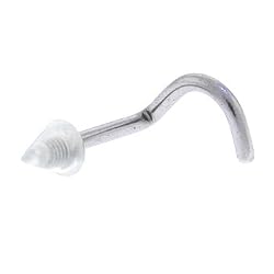 Clear Marble Cone Nose Ring