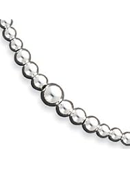 Sterling Silver Graduated Beaded Necklace QG1764-16"