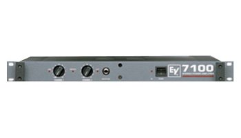 Electrovoice 7100 Power Amplifier 2 x 75 Watts at 4 Ohms 1RU Convection Cooled for Zero Fan Noise