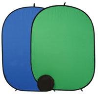 Flashpoint 6 x 7 Collapsible Disc Background, One Side Chroma Blue, One Side Chroma Green, with Zippered Carrying Case.
