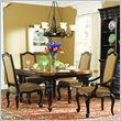 Shaped End Refectory Table by Hooker Furniture - Black Finish with Rub-Thro ....