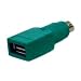 Micro Connectors PS/2 Male to USB A Female Adapter