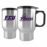 East Carolina Pirates 16 oz. Stainless Steel Travel Mug (Set of Two)
