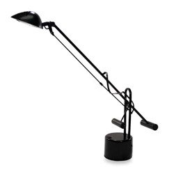 Ledu Counter-Balanced Halogen Desk Lamp, Black, 18" Reach