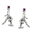 Gymnast Balance Beam Hot Pink Swarovski Post Charm Earrings [Jewelry]