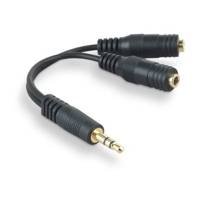 iBox - 3.5mm Speaker And Headphone Splitter -Black-