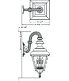IMAGE OF Hanover Lantern B96FRMASI Plymouth Large 4 Light Outdoor Wall Light in Antique Silver with Clear Beveled Glass glass