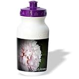 WhiteOak Photography Inspirational Floral Prints - Enlightenment Peony flower with writing - Water Bottles
