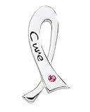 Karibou Cure Crystal Breast Cancer Ribbon Pin