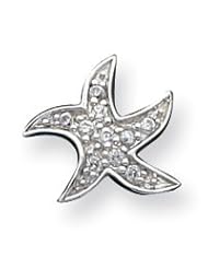 Sterling Silver CZ Starfish Earrings QE3244"