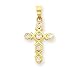 14k CZ Cross Pendant