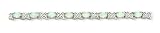 Sterling Silver White Created Opal XO Bracelet