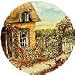 TUFTOP Cutting Board Cottage Garden - Round (12' ' diam)