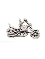 Sterling Silver Touring Chopper Motorcycle Transportation Charm With Back Seat