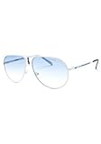 Gipsy 6/S Aviator Sunglasses: White Matte/Light Blue Gradient