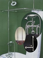 Strom Plumbing Deck Mounted Shower Enclosure SHOWERSET 1CP Chrome