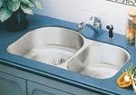 Elkay 31x19x10 Undermount Double Bowl Sink ELUH311910R