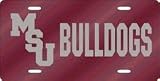 Mississippi State Bulldogs Red Laser Cut License Plate