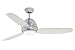 Emerson Ceiling Fans CF252BS Curva 52-Inch Modern Indoor Ceiling Fan With Light And Remote, Brushed Steel Finish