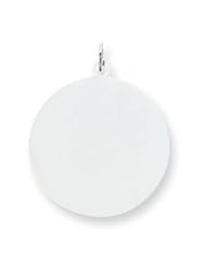 Sterling Silver Engraveable Round Disc Charm