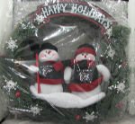 Atlanta Falcons Team Snowman Wreath