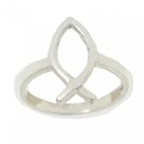 Sterling Silver Christian Fish Ring