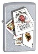 Satin Chrome, Jim Beam Cards (ZI20755) Category: Miscellaneous Lighters