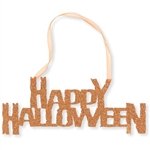 Happy Halloween Hanging Glitter Sign
