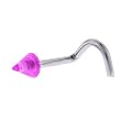 Purple GLITTER CONE Nose Ring