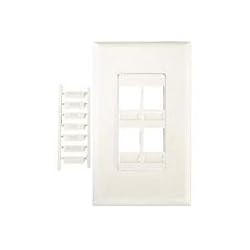 CHANNEL VISION 10-G-4DGW 4 Jack White Decora Plate