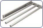 Hafele 3 Rail Pull-Out Towel Rack, White