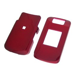 Red Snap-On Hard Cover Case Cell Phone Protector for BlackBerry Pearl Flip 8220