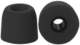 BMFET Memory Foam Earphone Tips Foam earbuds Tips (Medium Size, Fits 4mm-5.5mm Diameter, Black, 3 Pairs)