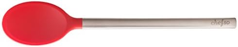 Chefso Silicone Spoon with Always Cool Stainless Steel Handle