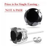 1 4 Ct Black Diamond Stud Single Stud Earring