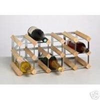 Childrens Toyshop  Third Party New : 15 bottle wood and metal wine rack